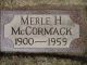 Headstone - Merle Hemingway McCormack Headstone - Merle Hemingway McCormack